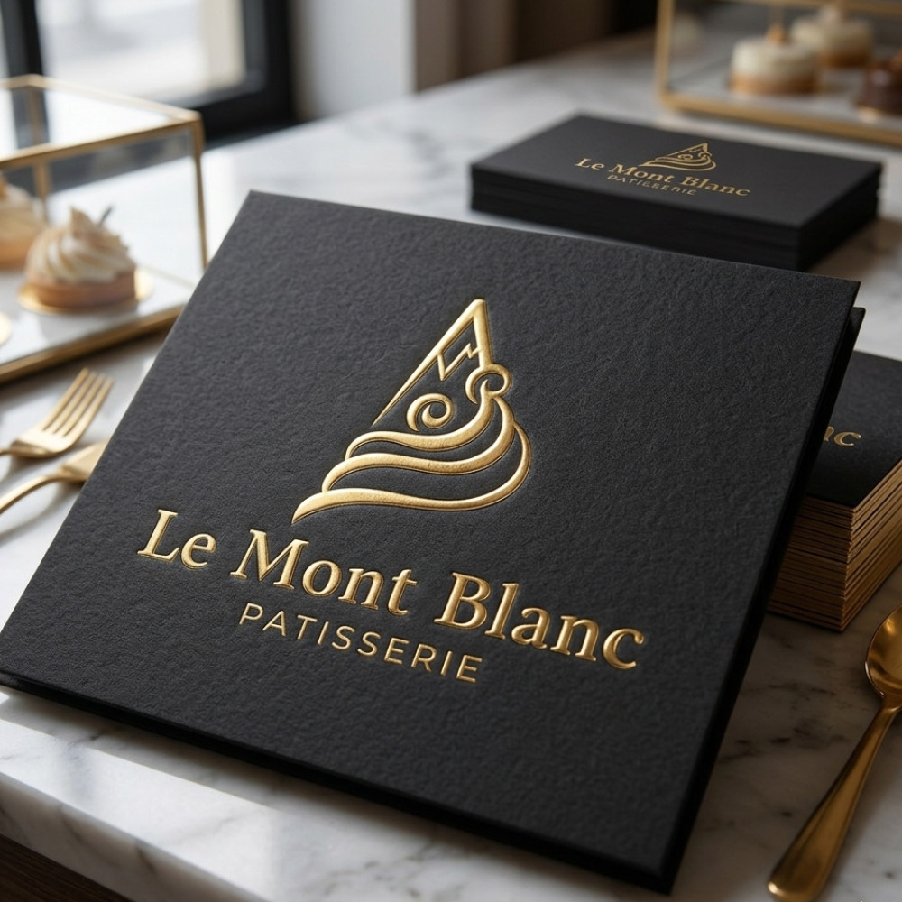 Le Mont Blanc – Premium Fransız Pastane Logo Tasarımı