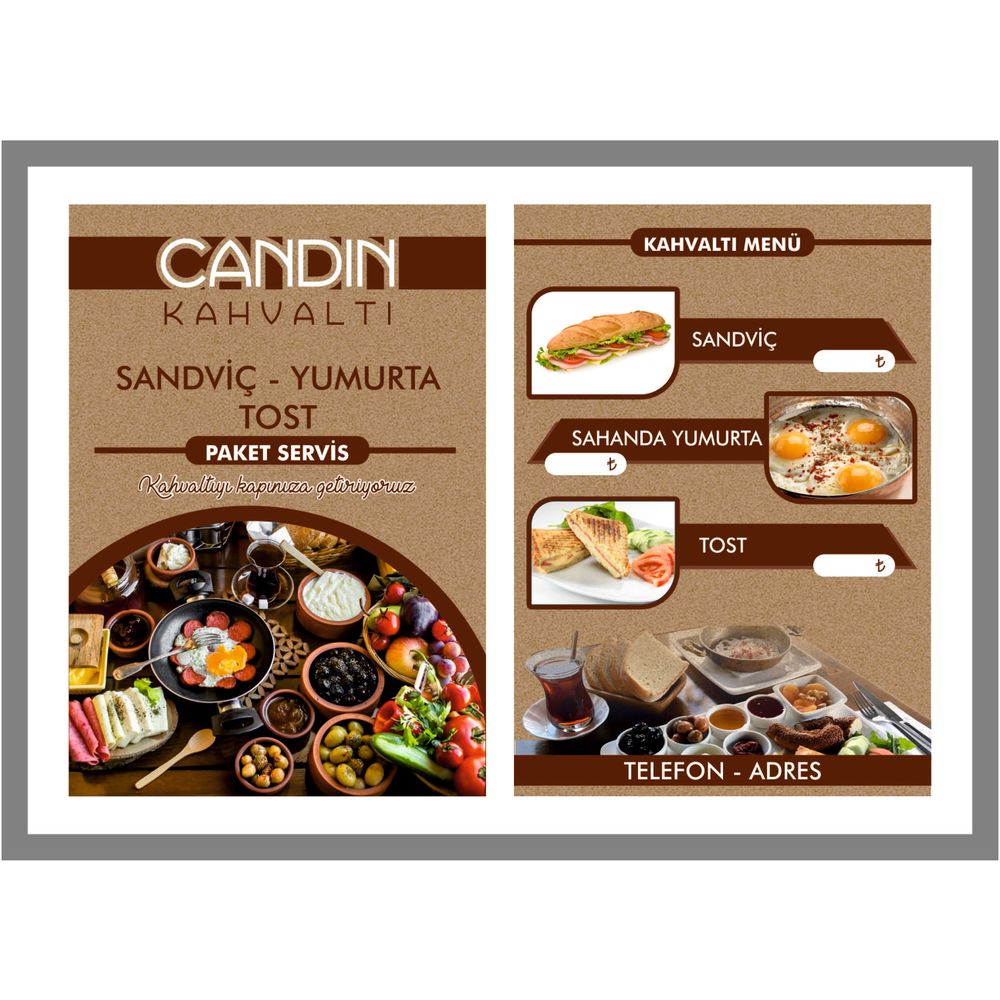 Yemek Menu Brosur
