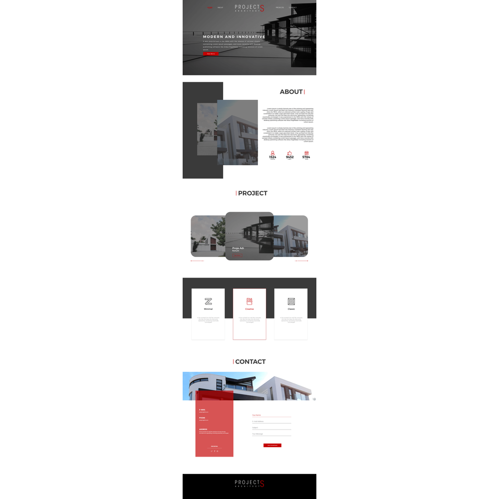 PROJECTS ARCHİTECTS - WEB TASARIM YARIŞ!