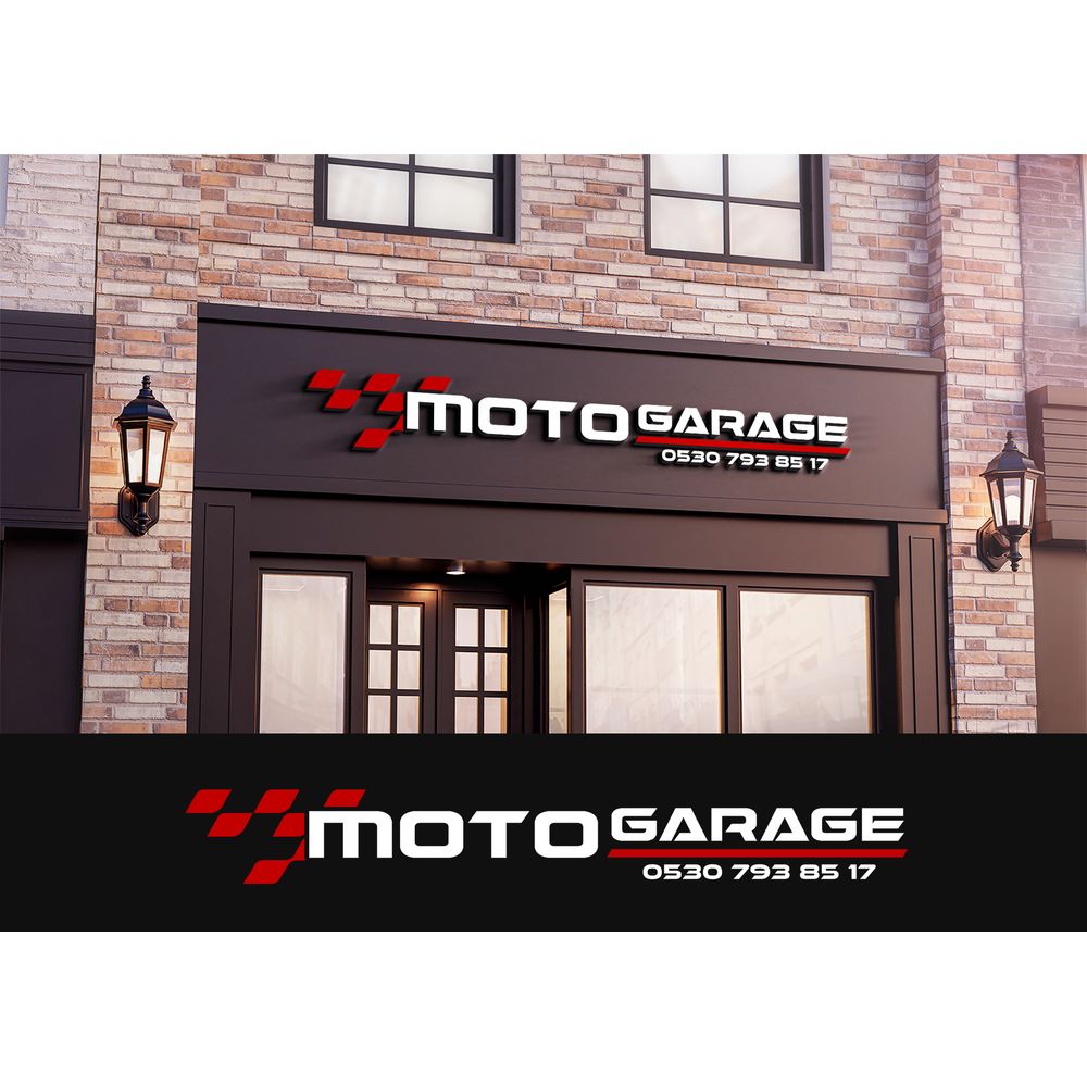Motosiklet Tamirhane Logo ve Tabela