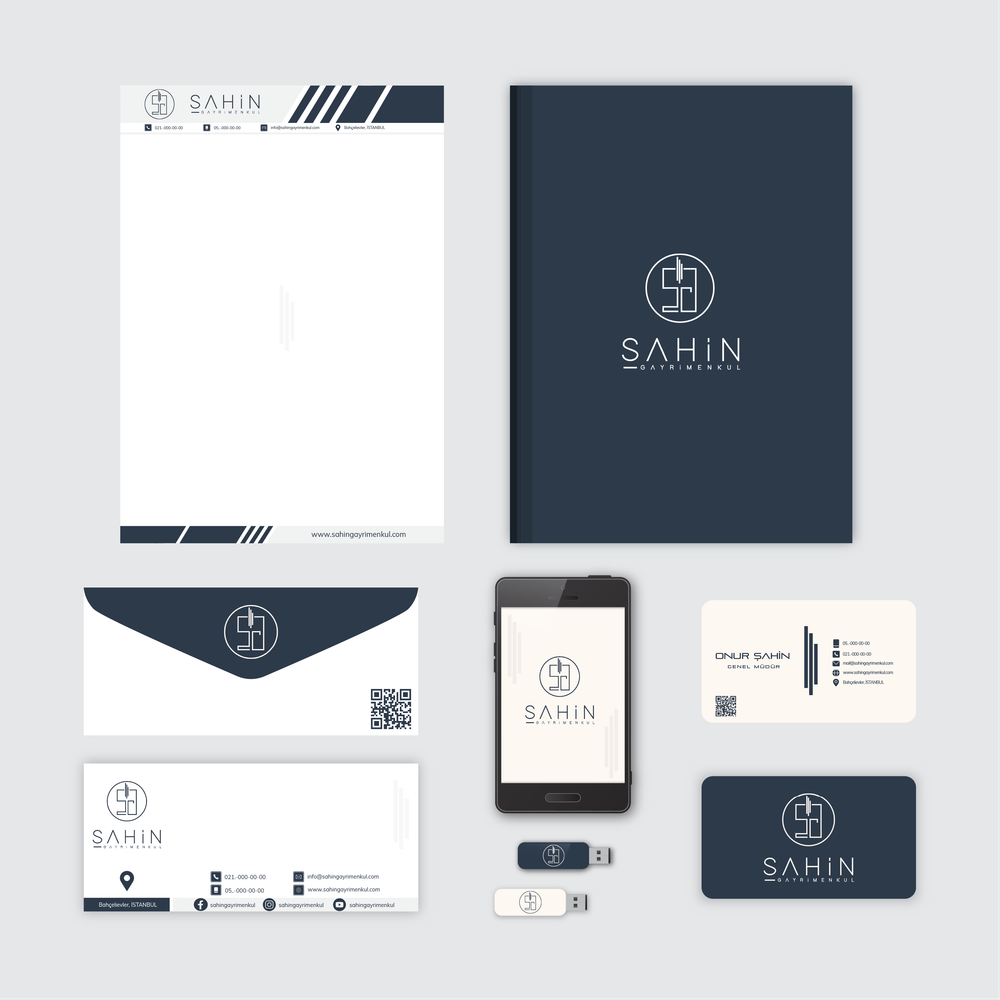 Şahin Gayrimenkul Logo + Kurumsal Kimlik — Gayrimenkul / Emlak kazanan logo tasarımı